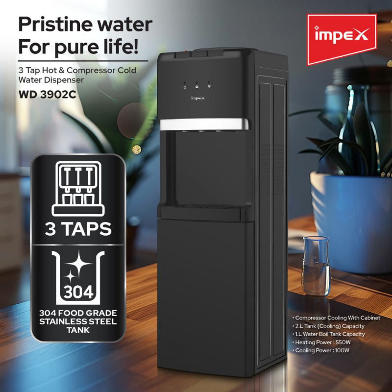 Impex 3 Tap Water Dispenser | WD3902C