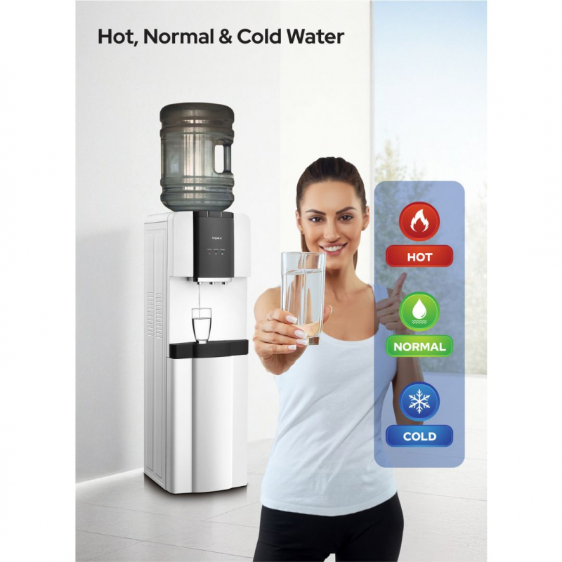 Impex 3 Tap Water Dispenser With Refrigerator Cabinet | WD3905RC