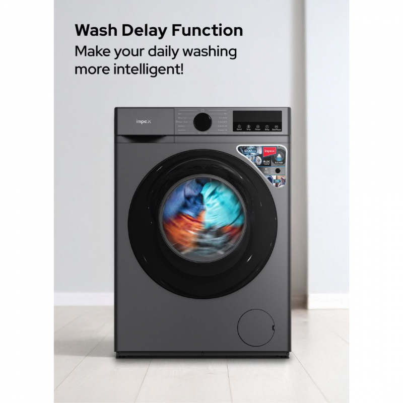 IMPEX 8 KG FRONT LOAD WASHING MACHINE | WM0800FS