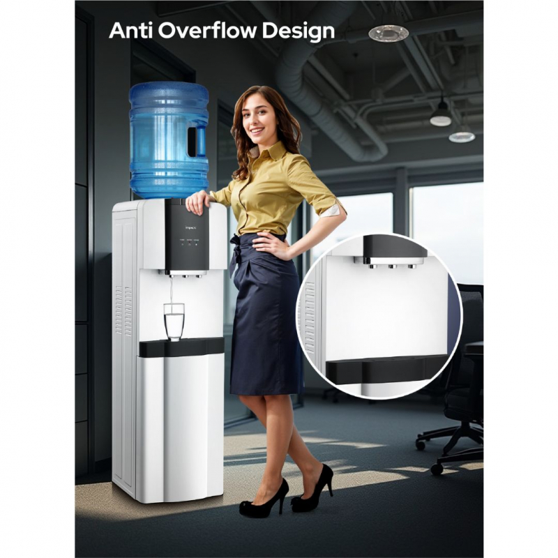 Impex 3 Tap Water Dispenser With Refrigerator Cabinet | WD3905RC
