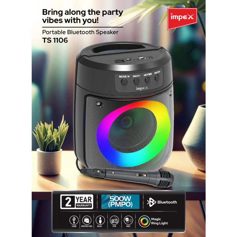 Impex Portable Bluetooth Speaker | TS 1106